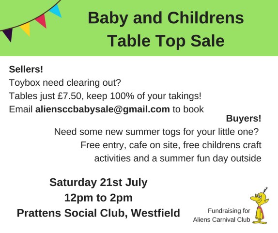Baby and Childrens Table Top Sale
